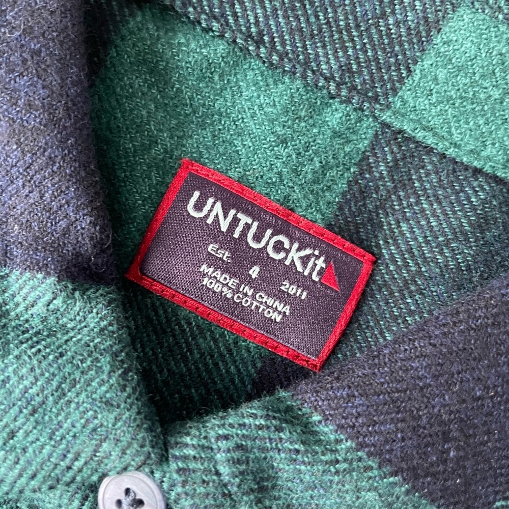 UNTUCKit Women’s Secoli Long Sleeve Plaid Flannel Button Down Shirt Size 4 NWOT - Picture 3 of 16